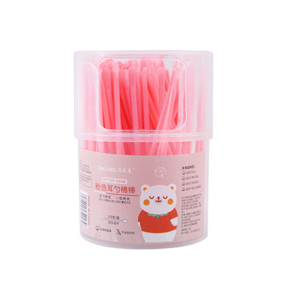 100 Pieces Dual-Use Ear Scoop Cotton Swabs