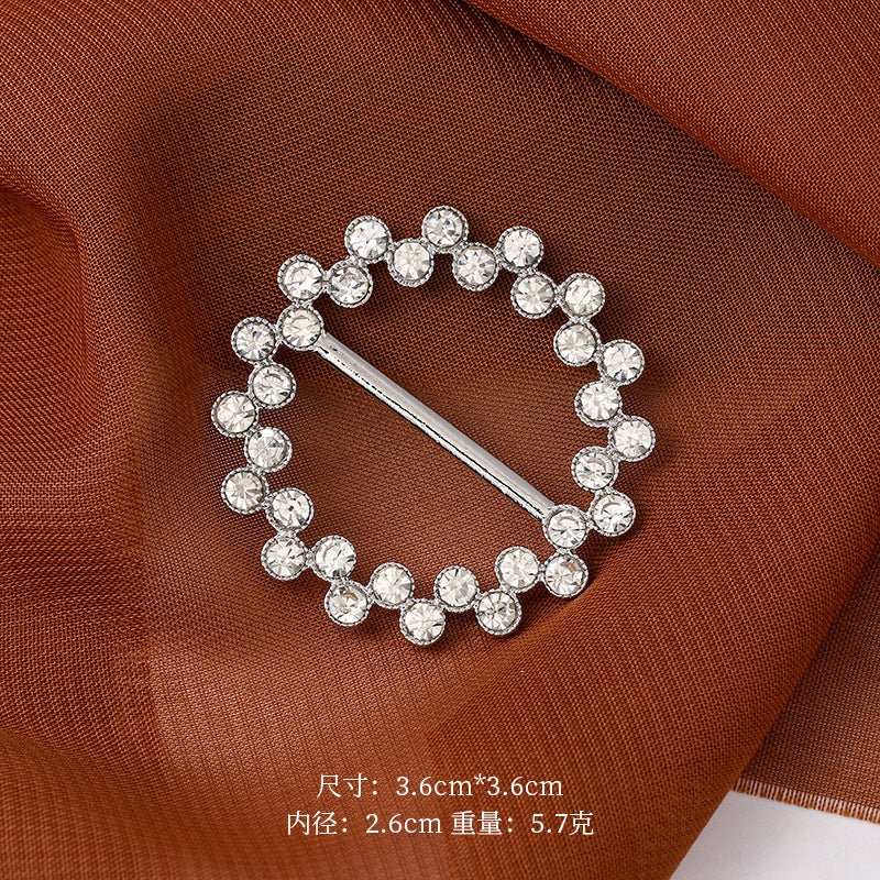 Silk scarf buckle accessories buckle diamond buckle accessories