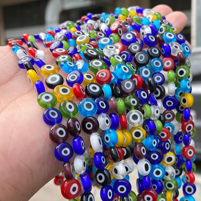 Eye Beads Devil's Eye Flat Round Loose Beads