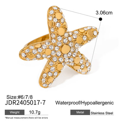 Starfish diamond ring