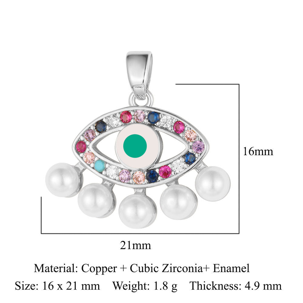 Butterfly Eye Sun Copper Zircon Pendant