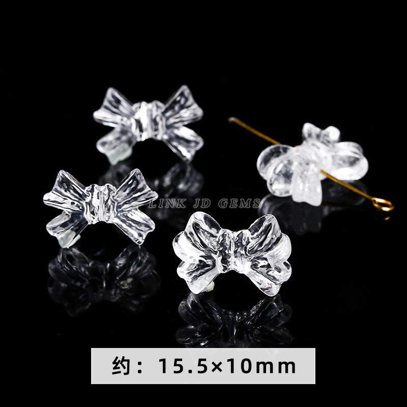 Natural white crystal jewelry accessories loose bead engraving