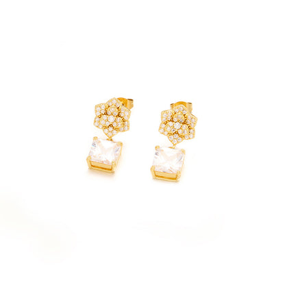 Camellia stud earrings