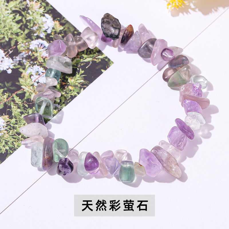 Colorful crystal gravel bracelet elastic