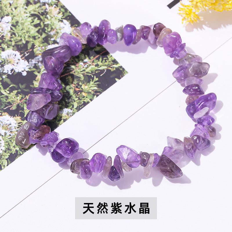 Colorful crystal gravel bracelet elastic