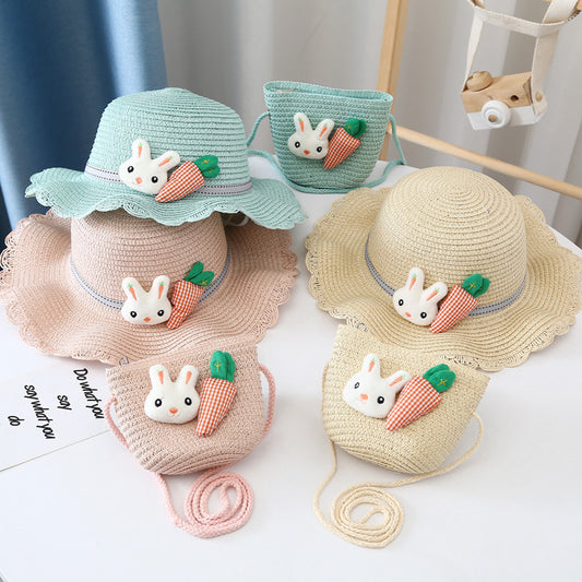 Fisherman Hat Girls' Straw Spring Summer Travel Breathable Sun