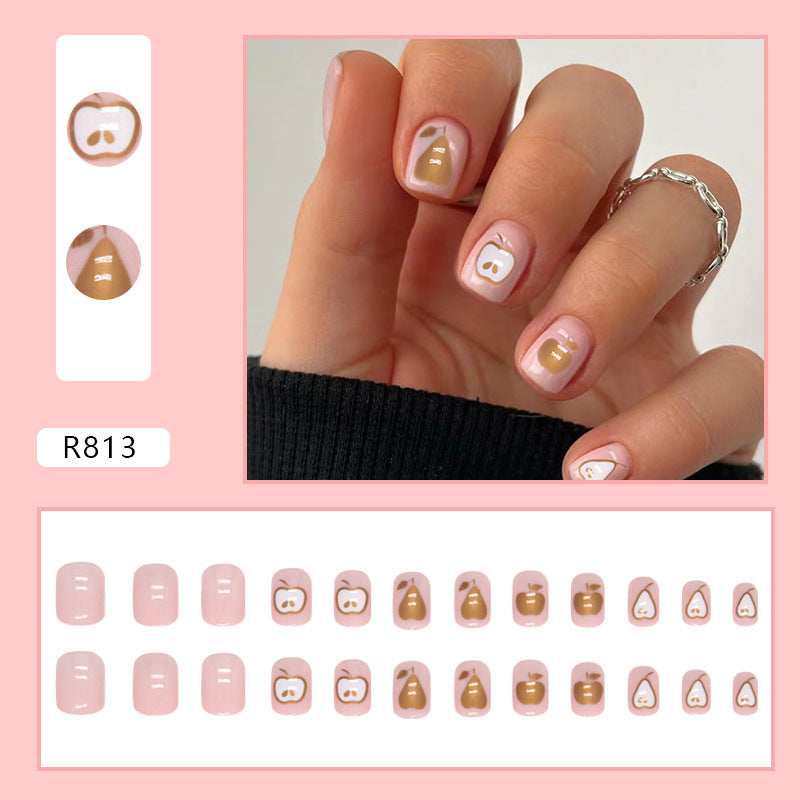 Fall Sweet Cute Wearable Fake Nails