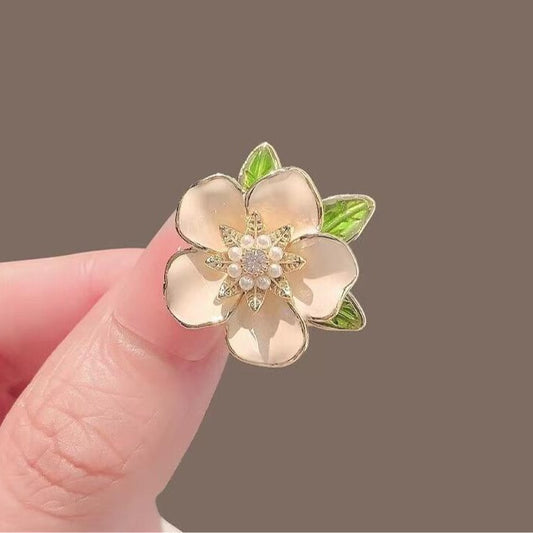 Elegant Dripping Gardenia Brooch