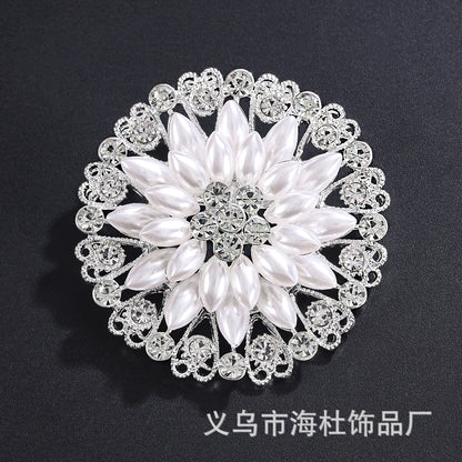 Alloy Rhinestone Brooch Pin