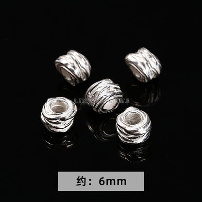 S925 silver bead spacer accessories flower tray snowflake spacer