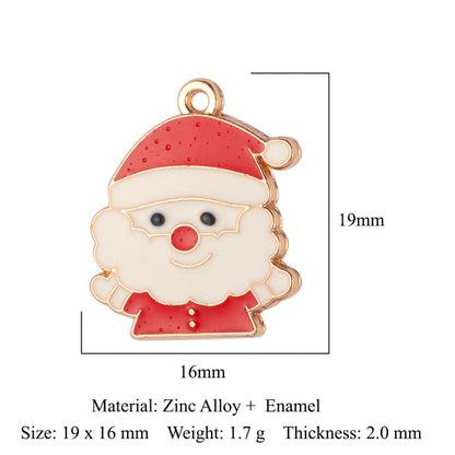 5 pcs/pack, snowman elk smiley face alloy pendant.