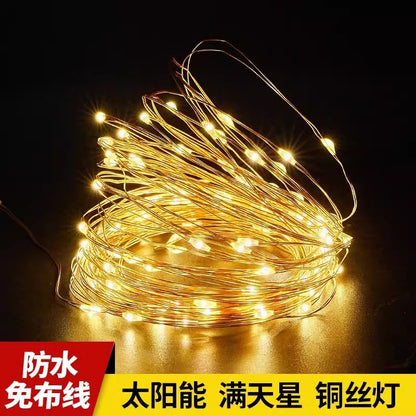 Solar Colored Lights LED Copper Wire Light String