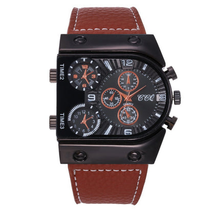 Large Dial Multi-Function Men's Quartz Watch