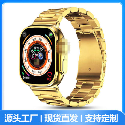 S8 Ultra Luxury Gold Bluetooth Calling Smart Watch