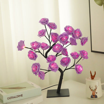 USB switch LED simulation rose tree lamp decoration night light