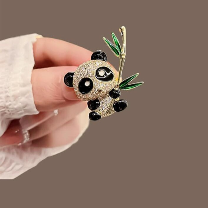 Cute panda brooch