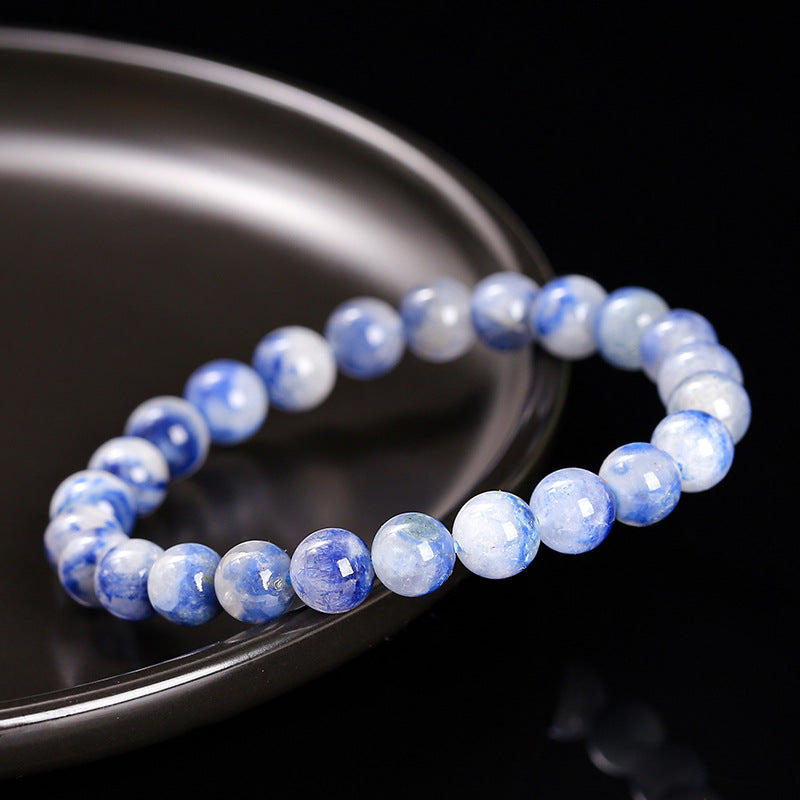 7A natural blue thread stone bracelet.