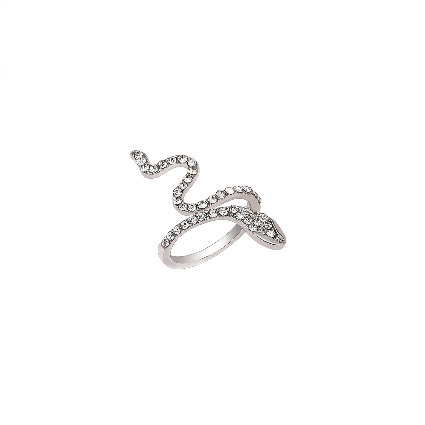 Zirconia Wrapped Snake Ring