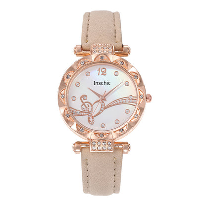 Cross-Border Heart Dial Women's Quartz Watch