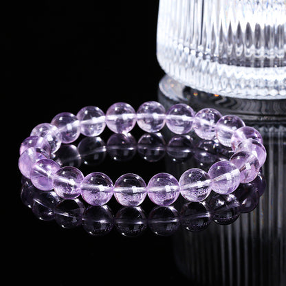 Pulsera de amatista lavanda que penetra el hielo natural 7A 