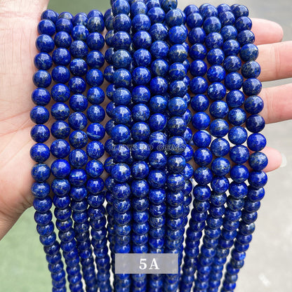 Natural Afghan lapis lazuli round beads loose beads