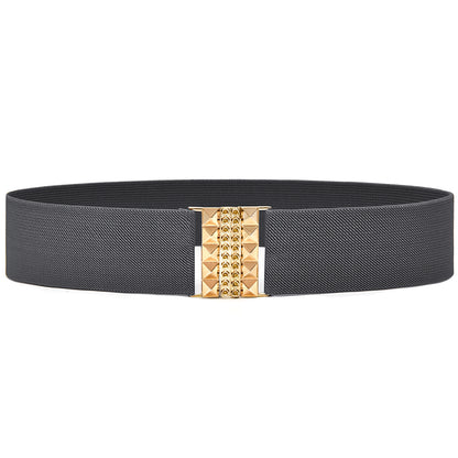 Women's wide waist seal elastic elastic belt