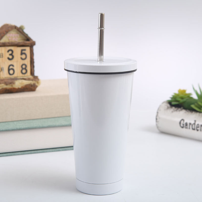 Stainless steel straw cup 750ml fashion