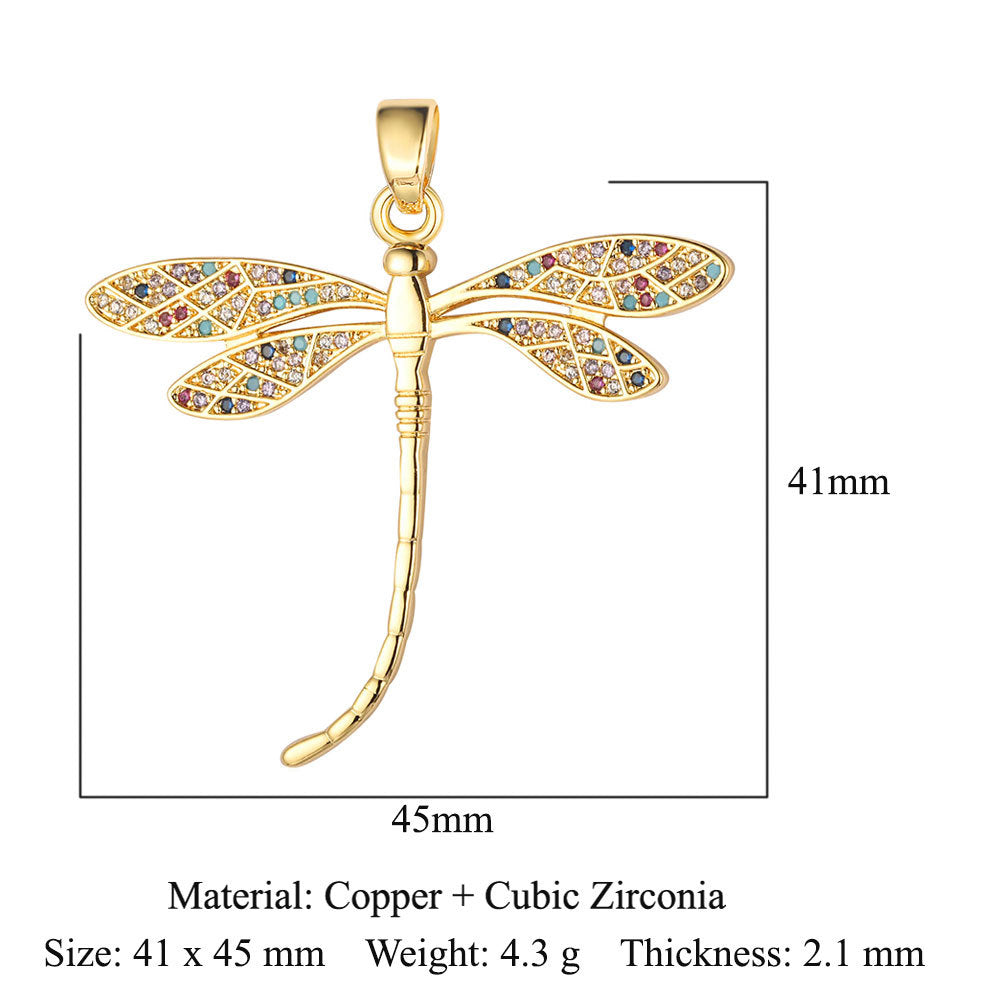 Butterfly Eye Sun Copper Zircon Pendant