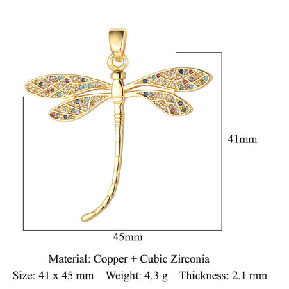 Butterfly Eye Sun Copper Zircon Pendant