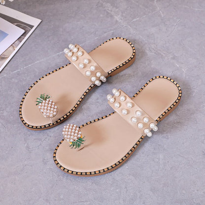 Pineapple pearl slippers