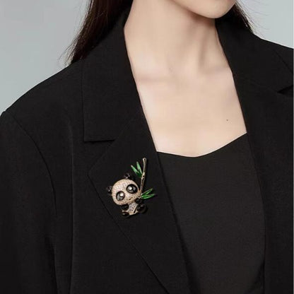 Cute panda brooch