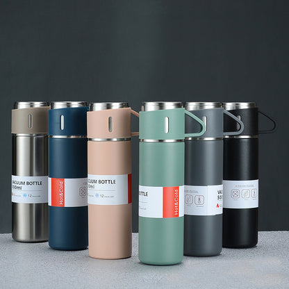 Stainless steel spray thermos cup set