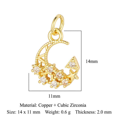 Zircon Sun Star Moon Bee Butterfly Pendant