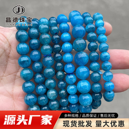 Natural blue apatite bracelet for men and women