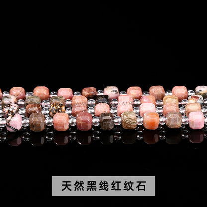 6/8Mm crystal agate jade cube loose beads