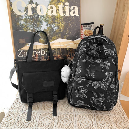 Mochila japonesa, bolso escolar informal, bolso impermeable 