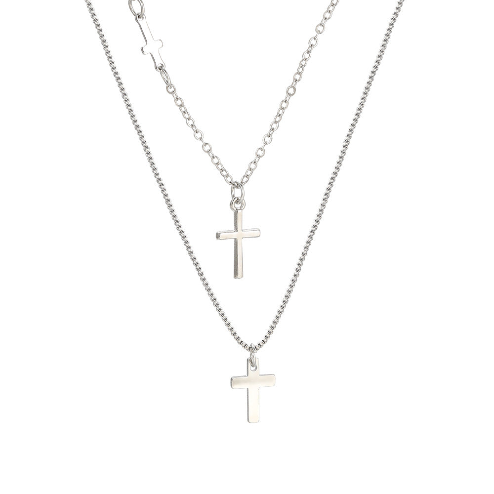 Layered Cross Necklace