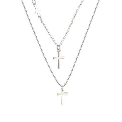 Layered Cross Necklace