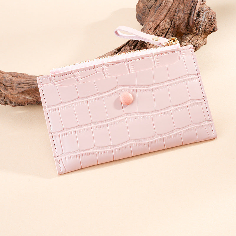 Card bag, card holder, crocodile pattern, multi-card position, ultra-thin.