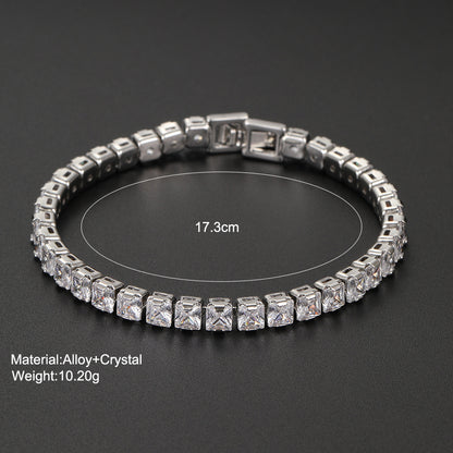 Pulsera de circonitas de plata de alta calidad 