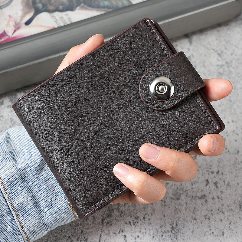 Men's Fashion Short Button Wallet