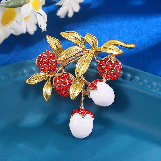 Lychee Fruit Brooch Female