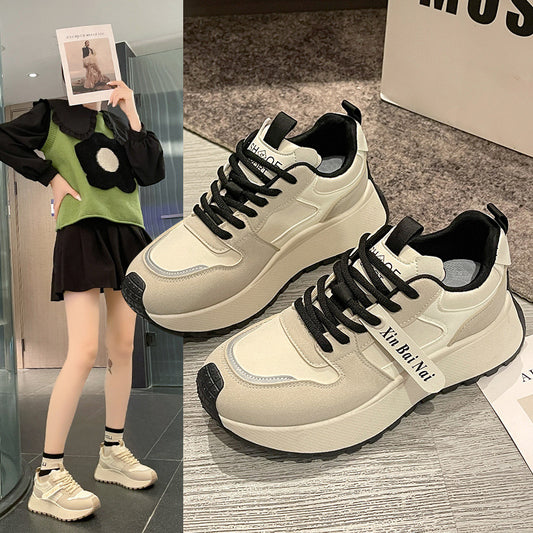 2024 Women's Chunky Sneakers, Spring, Breathable, Stylish