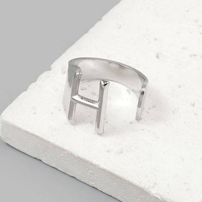 Titanium steel 26 English letter ring