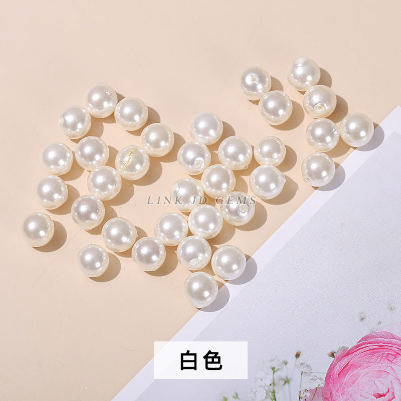 Multi-color imitation Nanyang half-hole beads loose beads pearls