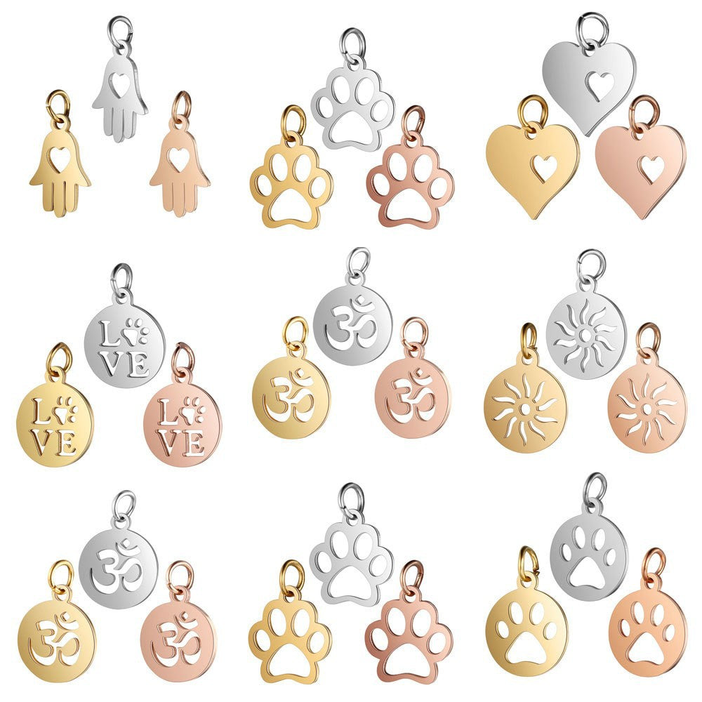 5 pcs/pack Yoga Lotus Sun Pendant