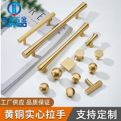 Simple solid brass handle