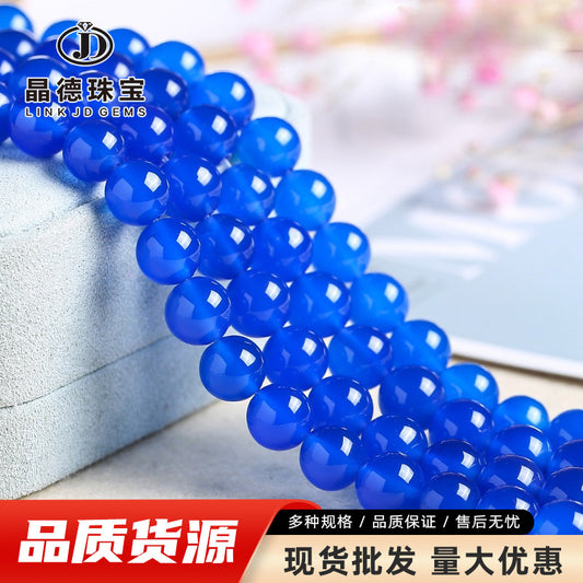 Blue agate loose beads