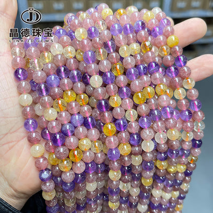 Natural Super Seven Crystal Loose Beads