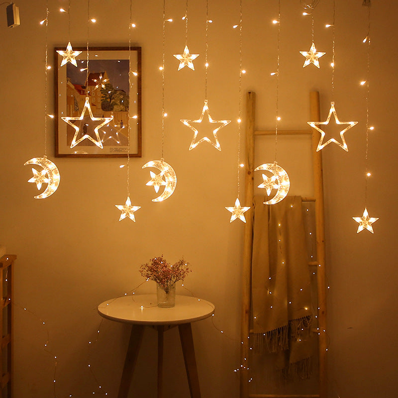 Moon Holding Star Lamp Moon Companion Star Lamp Star Moon String Lights